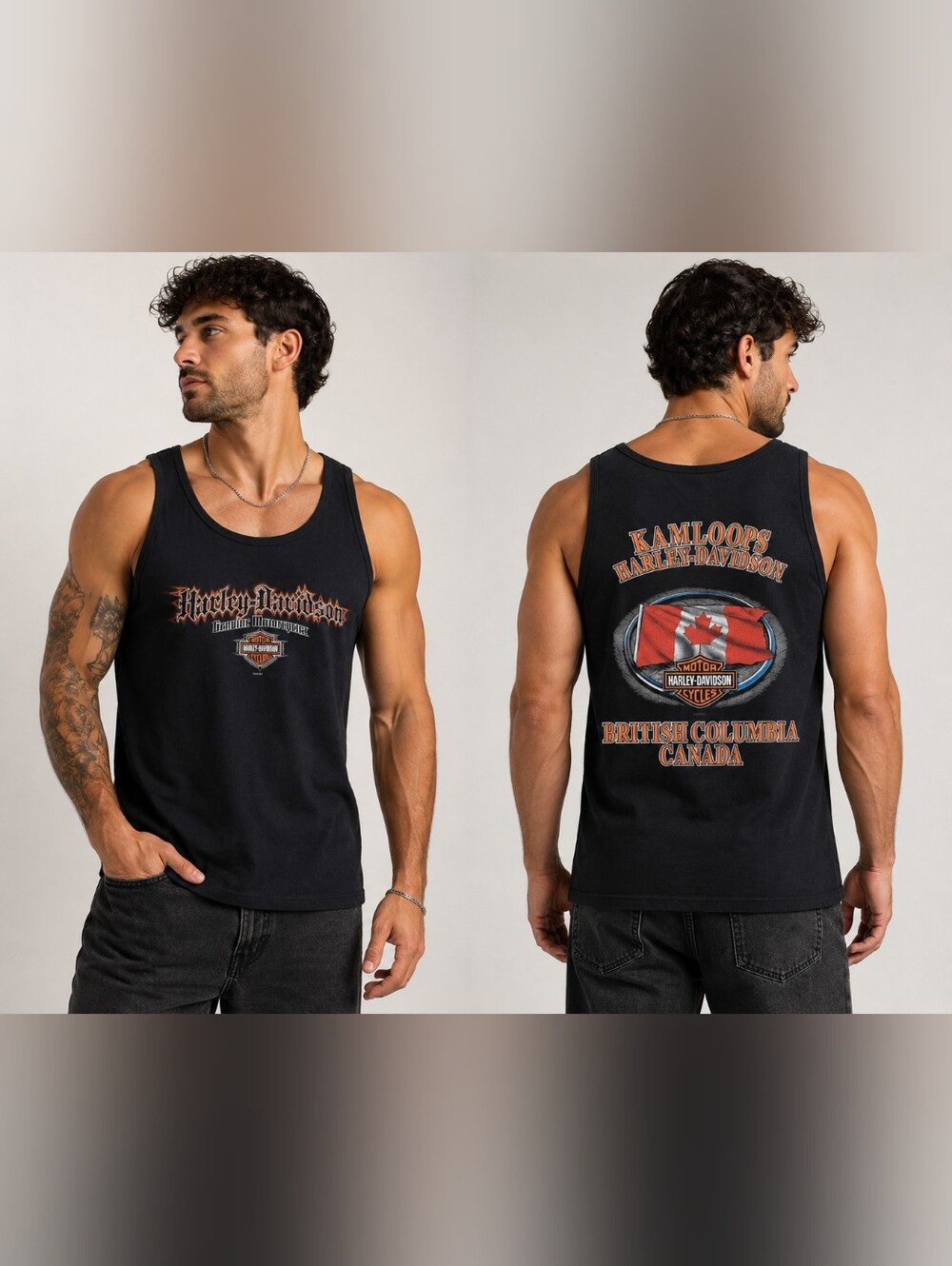 Harley-Davidson Black Flame Logo Tank Top